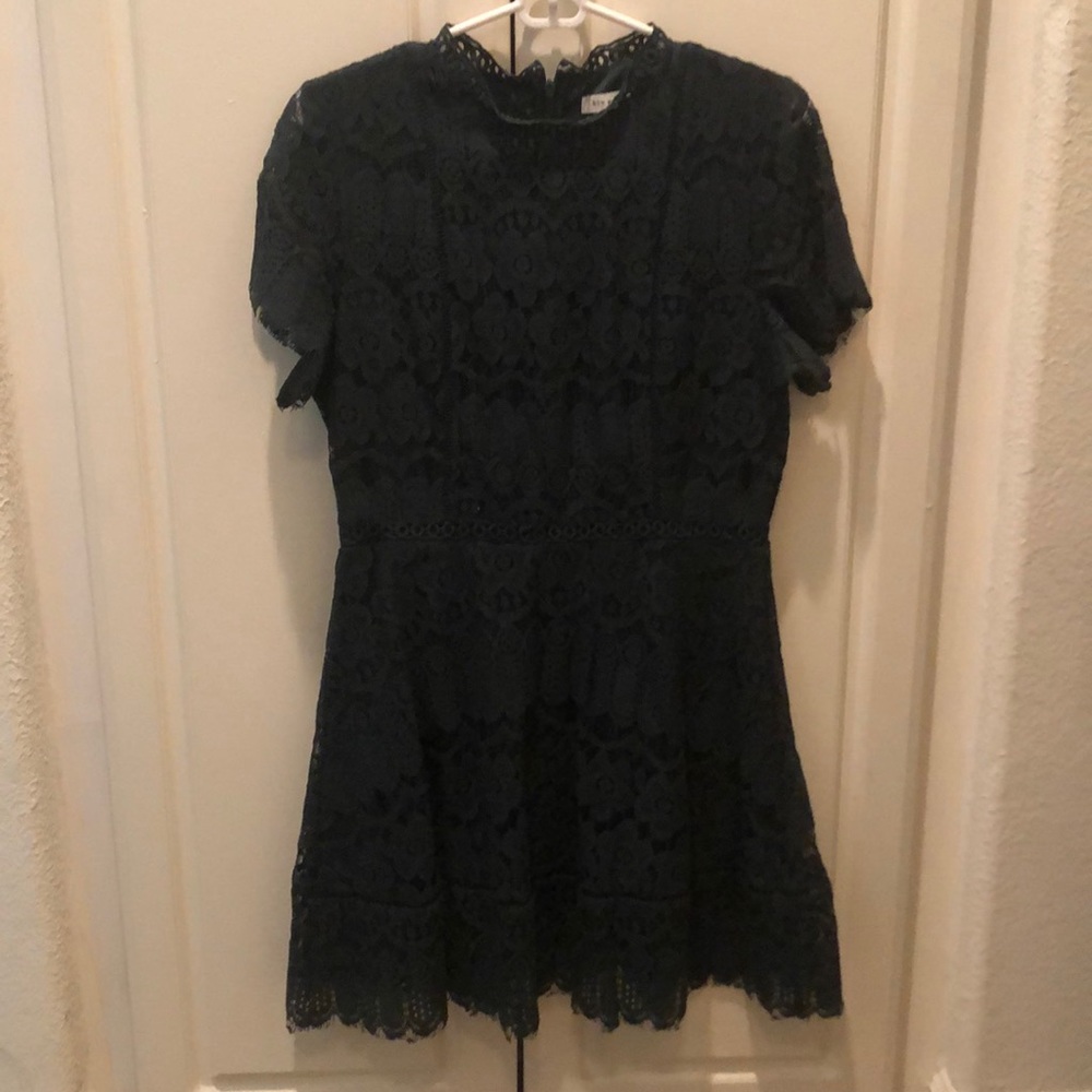 Dark green lace dress